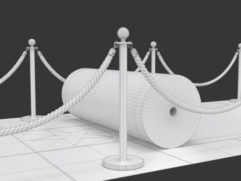 Animazione di srotolamento del tappeto rosso Modello 3D