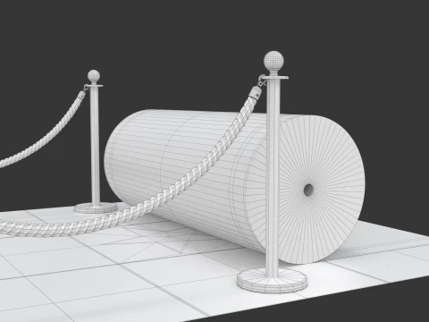 Animazione di srotolamento del tappeto rosso Modello 3D