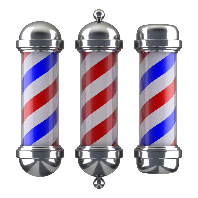 Animation de p&ocirc;le de salon de coiffure Modèle 3D .c4d .max .obj .3ds .fbx .stl .blend 