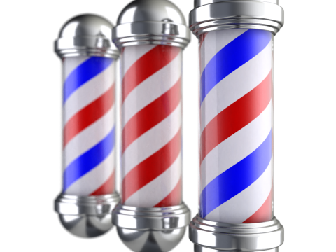 Animation de p&ocirc;le de salon de coiffure Modèle 3D