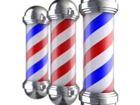 Animazione del polo del barbiere Modello 3D