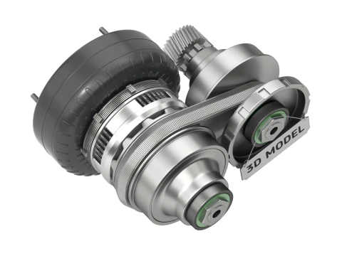 CVT Transmission Animation 3D Model