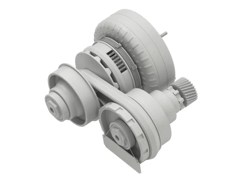 CVT Transmission Animation 3D Model