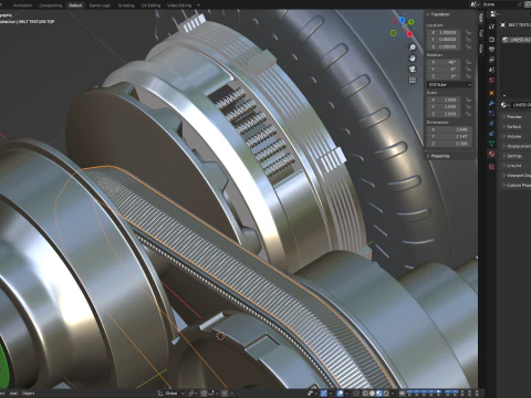 CVT Transmission Animation 3D Model