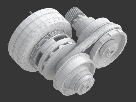 CVT Transmission Animation 3D Model