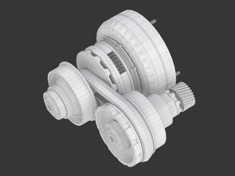 CVT Transmission Animation 3D Model