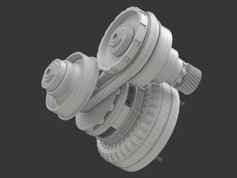CVT Transmission Animation 3D Model