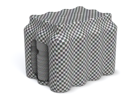 Water bottles wrapped in the shrink film 3D Model