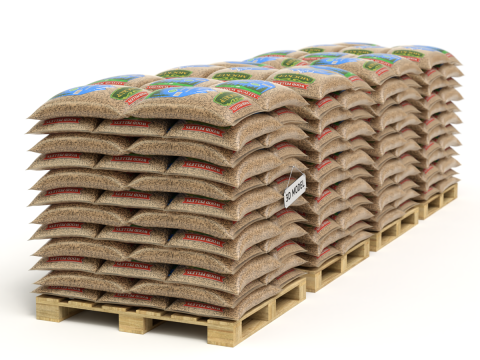 Wood pellets in the bags 3D Model