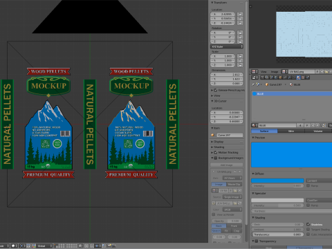 Wood pellets in the bags 3D Model