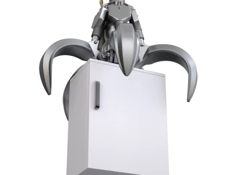 Rigged Industrial Hydromechanical Claw 3D Model