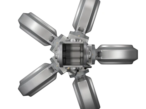 Rigged Industrial Hydromechanical Claw 3D Model