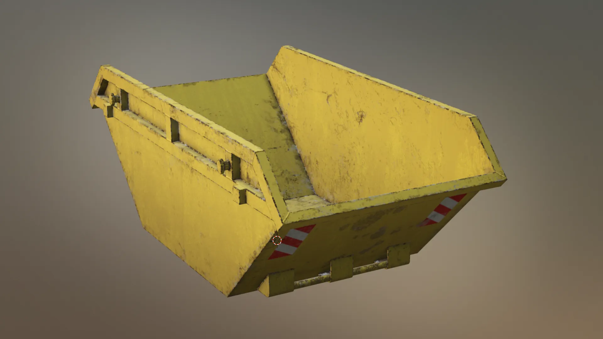 Skip container with low-poly mesh 3D Model .c4d .max .obj .3ds .fbx .stl .blend 