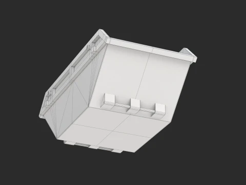 Skip container with low-poly mesh 3D Model