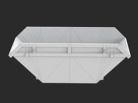 Skip container with low-poly mesh 3D Model