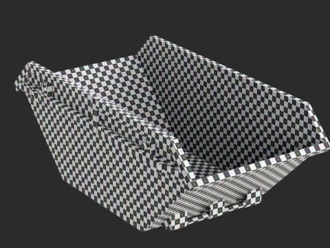 Skip container with low-poly mesh 3D Model
