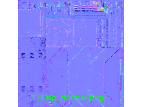 Skip container with low-poly mesh 3D Model