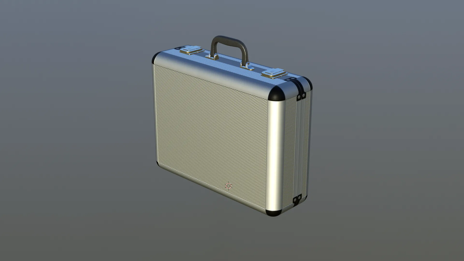 Metal briefcase with low-poly mesh 3D Model .c4d .max .obj .3ds .fbx .stl .blend 