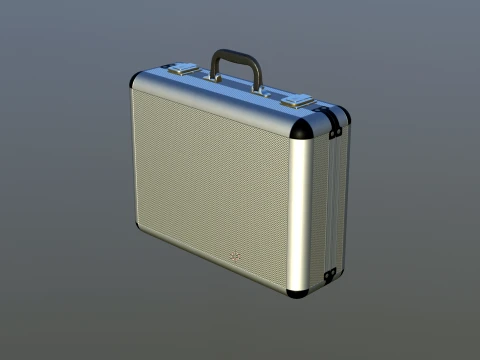 D&uuml;ş&uuml;k poli ağlı metal evrak &ccedil;antası 3D Model