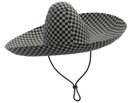 Sombrero with low-poly mesh 3D Model