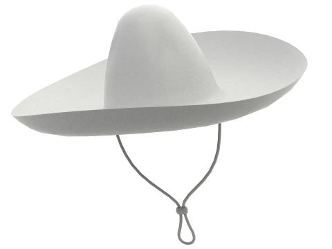 Sombrero with low-poly mesh 3D Model