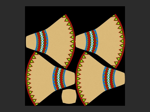 Sombrero with low-poly mesh 3D Model