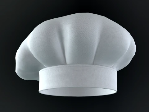 Toque de chef avec maille low-poly Modèle 3D