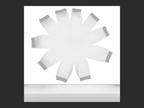 Chef hat with low-poly mesh 3D Model