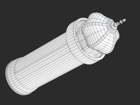 ローポリメッシュを使用した広告コラム 3Dモデル