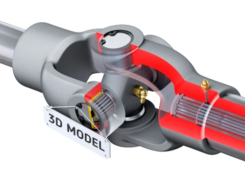 Cardan rotation educational animation 3D Model