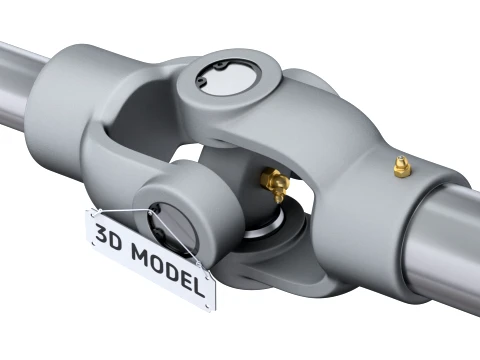 Cardan rotation educational animation 3D Model
