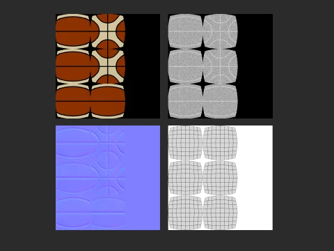 Sport balls set with low-poly mesh 3D Model