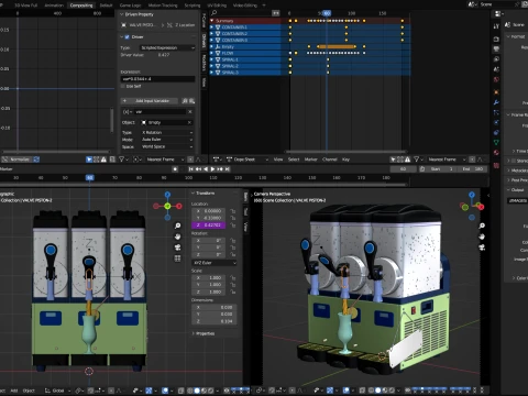 M&aacute;quina de lama Modelo 3D