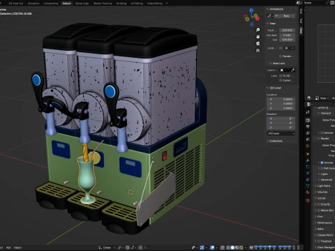 M&aacute;quina de lama Modelo 3D