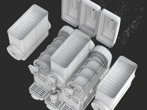 M&aacute;quina de lama Modelo 3D