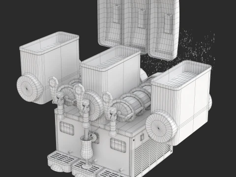 M&aacute;quina de lama Modelo 3D