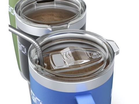 Travel mug tumbler set 3D Model