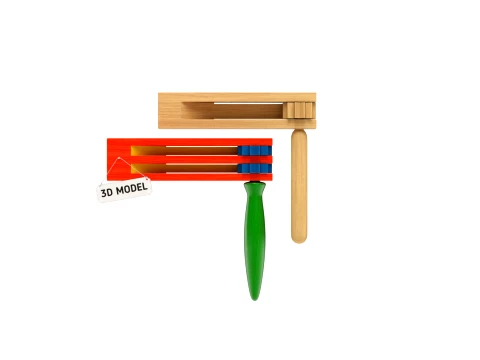 Animated noise maker spinning fan ratchet toy 3D Model