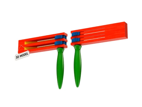 Animated noise maker spinning fan ratchet toy 3D Model