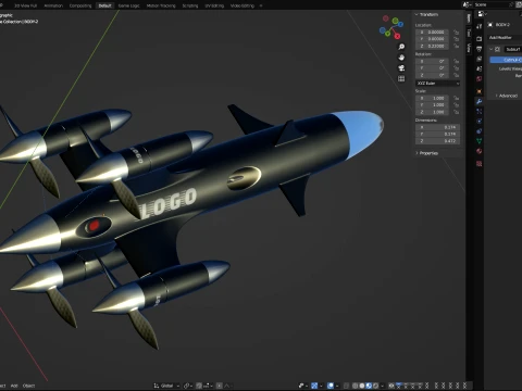 High speed drone 3D Model