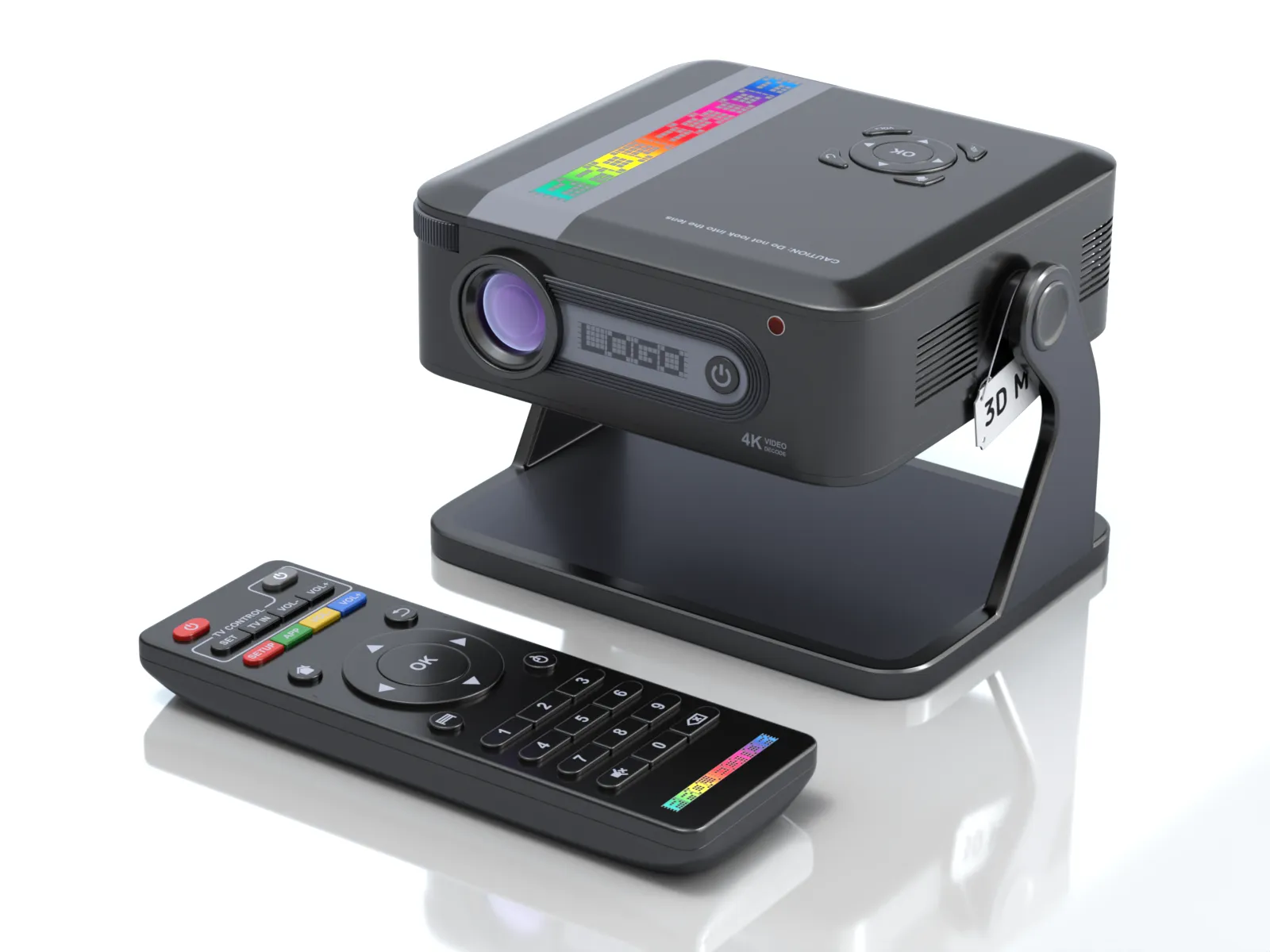 Portable Projector 3D Model .c4d .max .obj .3ds .fbx .stl .blend 