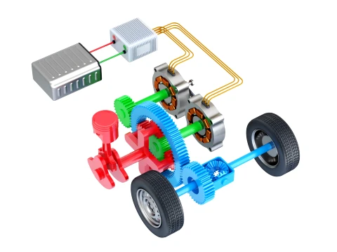 E-CVT Transmission Animation 3D Model