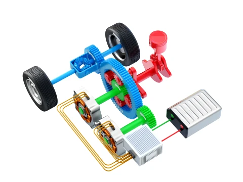E-CVT Transmission Animation 3D Model