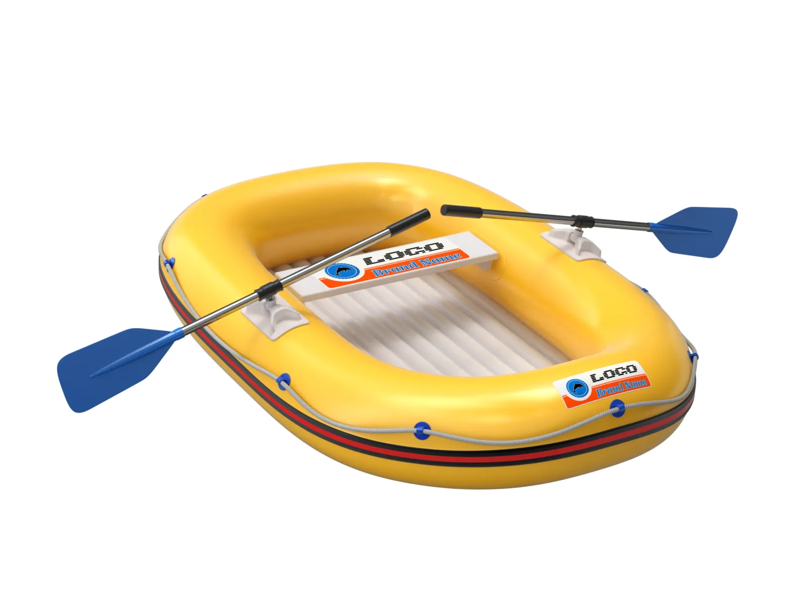 Small Inflatable Boat 3D Model .c4d .max .obj .3ds .fbx .stl .blend 