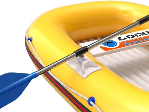 Small Inflatable Boat 3D Model