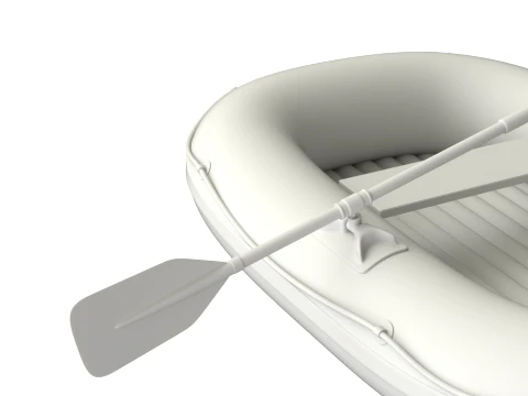 Small Inflatable Boat 3D Model