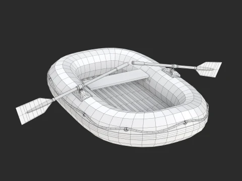 Small Inflatable Boat 3D Model