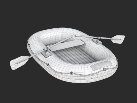 Small Inflatable Boat 3D Model