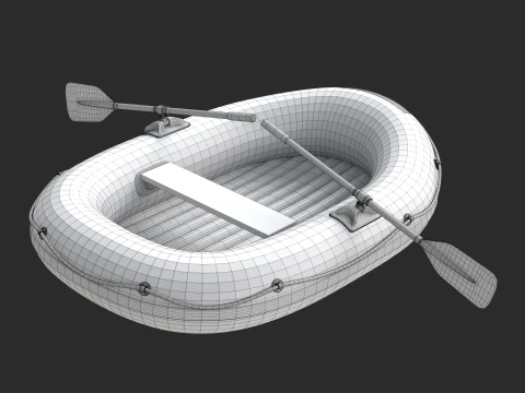 Small Inflatable Boat 3D Model