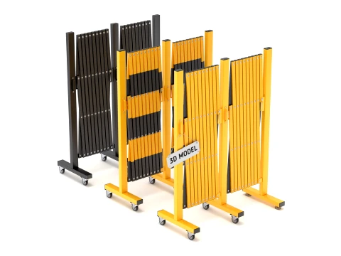 Rigged Scissor Barrier 3D 模型